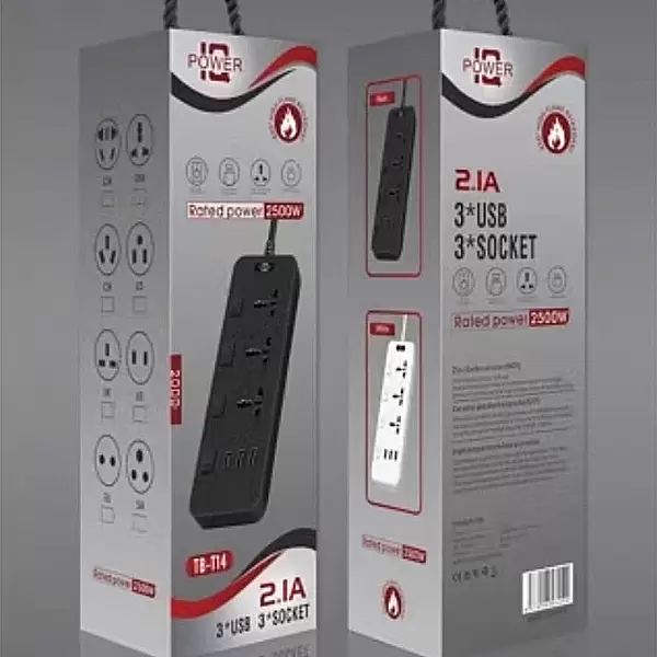 Ổ cắm điện đa năng thông minh HSON kèm 3 cổng USB sạc nhanh 5V-2.1A