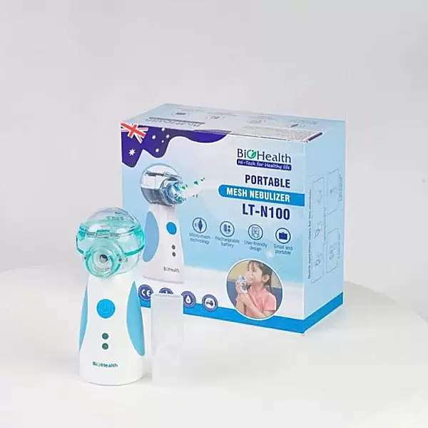 Máy xông khí dung siêu âm BIOHEALTH LT-N100 (Pin sạc) nhỏ gọn tiện lợi xông mũi họng