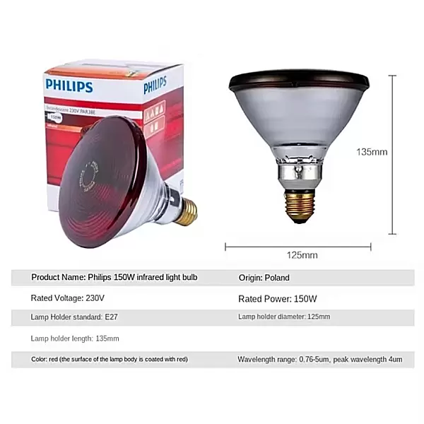 Bóng đèn hồng ngoại Philips 100W 150W 250W