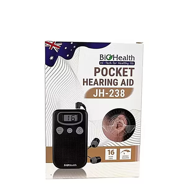 Máy trợ thính có dây BIOHEALTH JH-238 cho người già, người lãng tai, cao cấp, không nhiễu âm