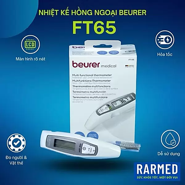 Nhiệt kế điện tử đo Tai, Trán Beurer Đức FT65