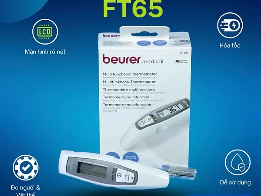 Nhiệt kế điện tử đo Tai, Trán Beurer Đức FT65