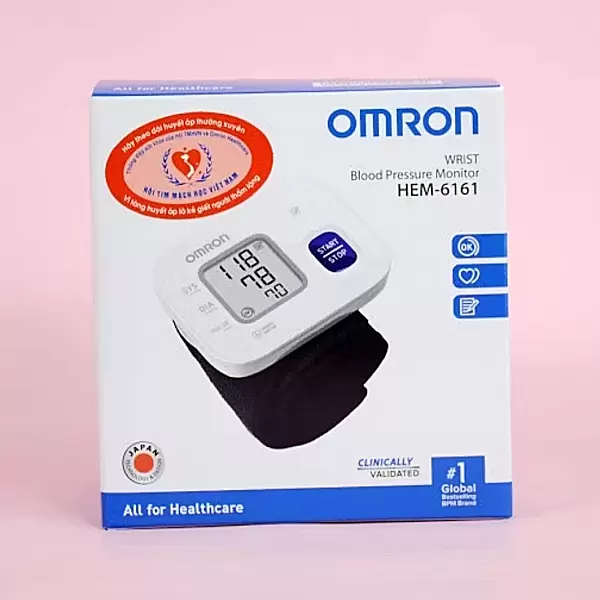 Máy Đo Huyết Áp Cổ Tay Omron - HEM 6161