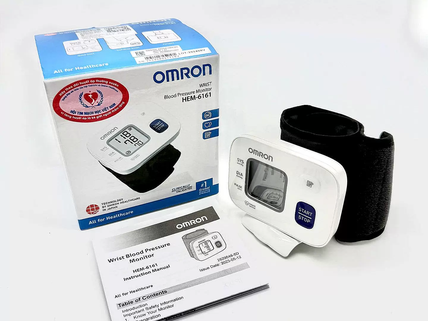 Máy Đo Huyết Áp Cổ Tay Omron - HEM 6161