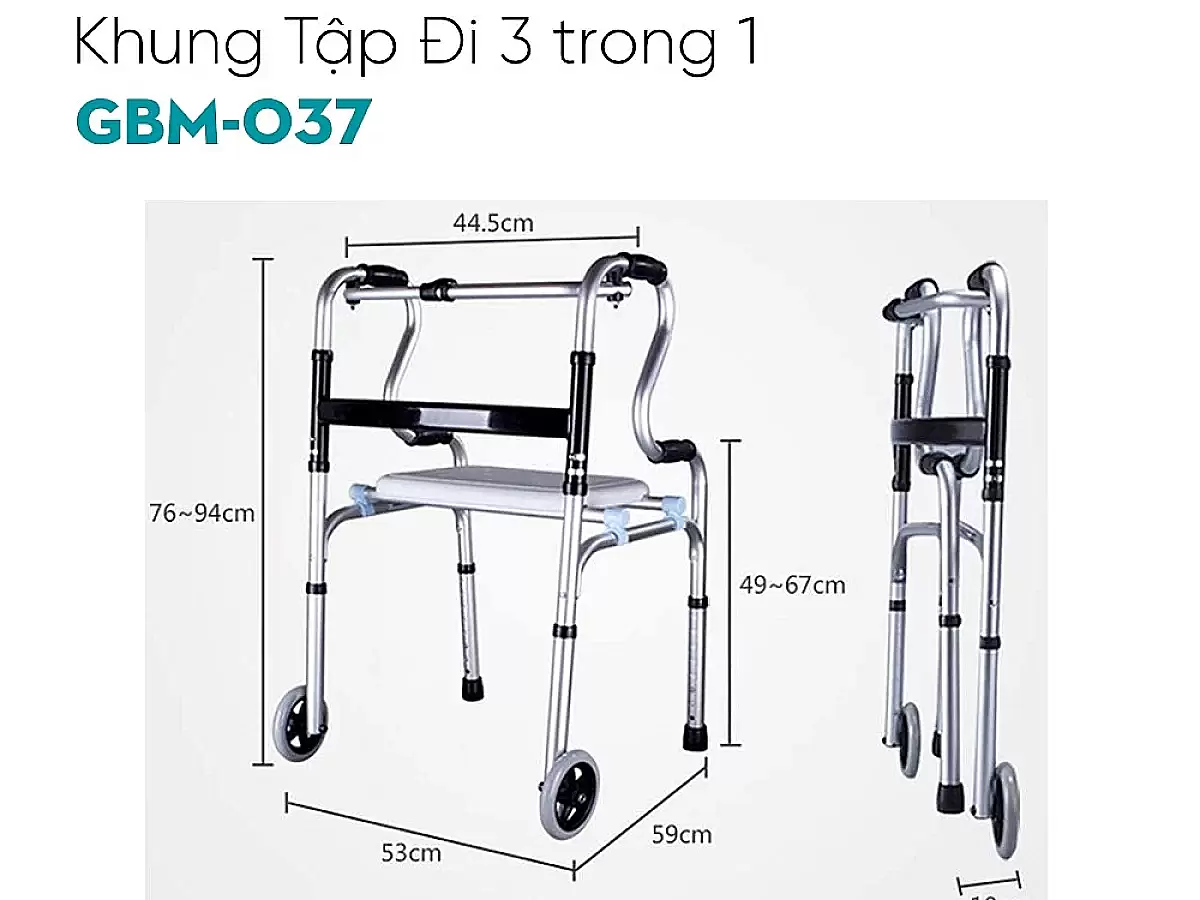 KHUNG TẬP ĐI CÓ GHẾ NGỒI GBM-037
