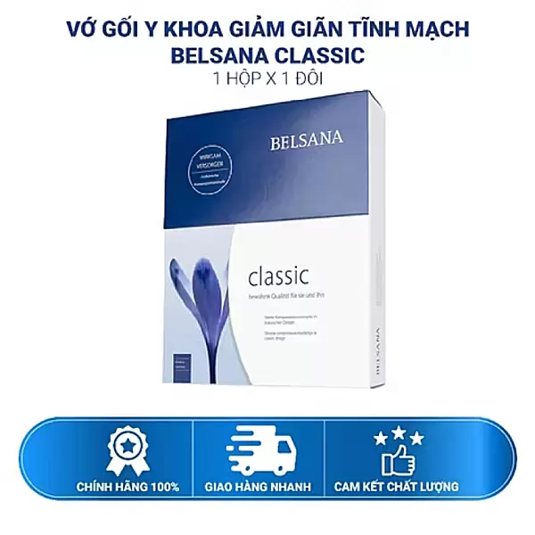 Vớ gối y khoa giảm giãn tĩnh mạch Belsana Classic