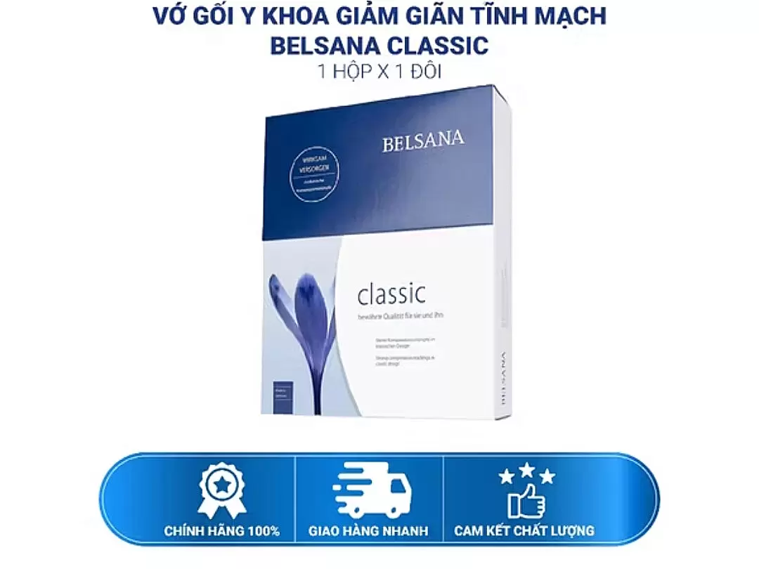 Vớ gối y khoa giảm giãn tĩnh mạch Belsana Classic