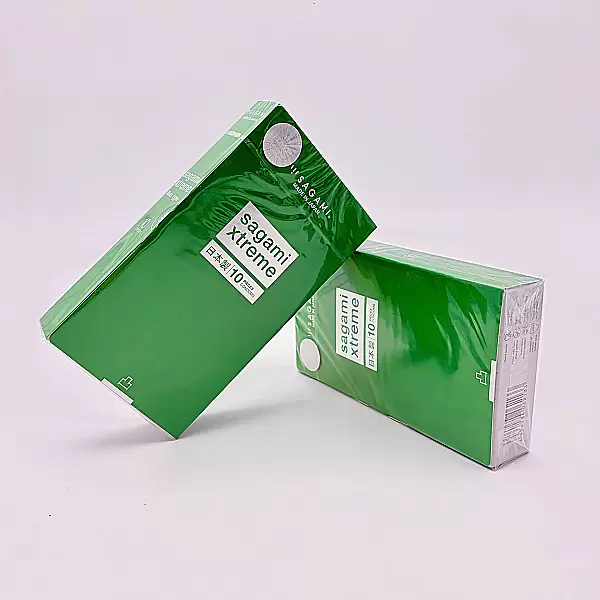 Bao cao su có gai Nhật Bản Sagami Xtreme Green Siêu Mỏng 10 bao
